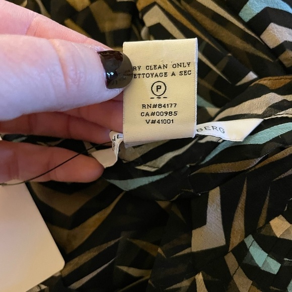 Diane Von Furstenberg Kipling Caftan Beach Cover Up Geometric Print Size 4 - Picture 11 of 17